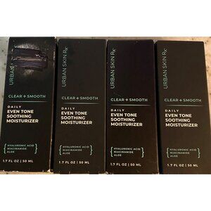 4pk Urban Skin RX Men Daily Even Tone Soothing Moisturizer 1.7oz Sulfate Free